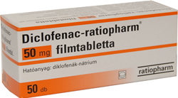 DICLOFENAC-RATIOPHARM 50 mg filmtabletta