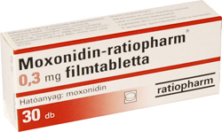 MOXONIDIN-RATIOPHARM 0,3 MG FILMTABLETTA