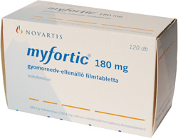MYFORTIC 180 MG GYOMORNEDV-ELLENLL TABLETTA