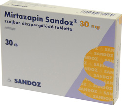 MIRTAZAPIN SANDOZ 30 MG SZÁJBAN DISZPERGÁLÓDÓ TABLETTA