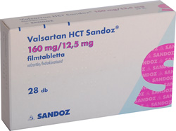 VALSARTAN HCT SANDOZ 160 MG/12,5 MG FILMTABLETTA