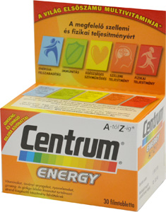 CENTRUM ENERGY A-TL Z-IG TABLETTA