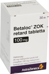 BETALOC ZOK 100 MG RETARD TABLETTA