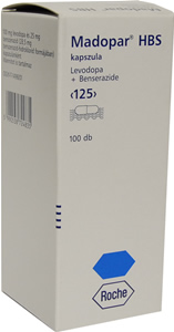 MADOPAR 100 MG/25 MG RETARD KEMNY KAPSZULA