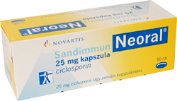 SANDIMMUN NEORAL 25 MG LGY KAPSZULA