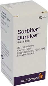 SORBIFER DURULES 320 MG FILMTABLETTA
