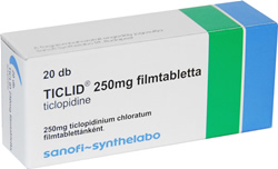 TICLID 250 MG FILMTABLETTA