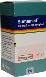 SUMAMED 100 MG/5 ML POR SZIRUPHOZ