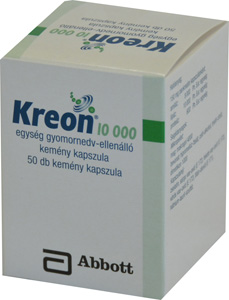 KREON 10.000 EGYSÉG GYOMORNEDV-ELLENÁLLÓ KEMÉNY KAPSZULA