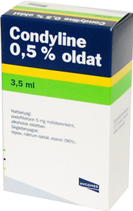 CONDYLINE 5 MG/ML KLSLEGES OLDAT