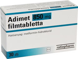 ADIMET 850 MG FILMTABLETTA