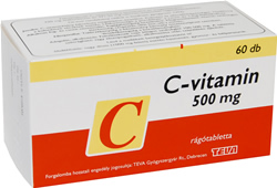 C-VITAMIN TEVA 500 MG RGTABLETTA