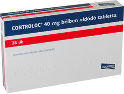 CONTROLOC 40 MG GYOMORNEDV-ELLENLL TABLETTA