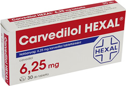 CARVEDILOL HEXAL 6,25 MG TABLETTA