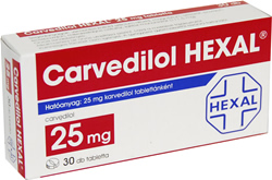 CARVEDILOL HEXAL 25 MG TABLETTA