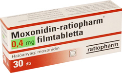 MOXONIDIN-RATIOPHARM 0,4 MG FILMTABLETTA