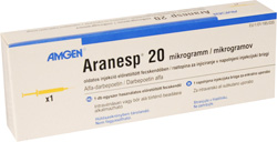 ARANESP 20 MIKROGRAMM OLDATOS INJEKCI ELRETLTTT FECSKENDBEN