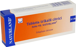 TABLETTA KALII CITRATIS FONO VIII. NATURLAND