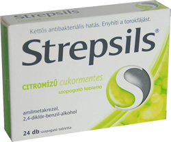 STREPSILS CITROMZ CUKORMENTES SZOPOGAT TABLETTA