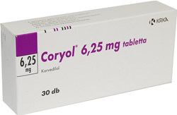 CORYOL 6,25 MG TABLETTA