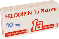 FELODIPIN 1A PHARMA 10 MG RETARD TABLETTA