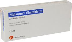 MALARONE 250 MG/100 MG FILMTABLETTA
