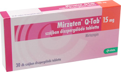 MIRZATEN Q-TAB 15 MG SZJBAN DISZPERGLD TABLETTA