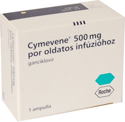 CYMEVENE 500 MG POR OLDATOS INFZIHOZ VAL KONCENTRTUMHOZ